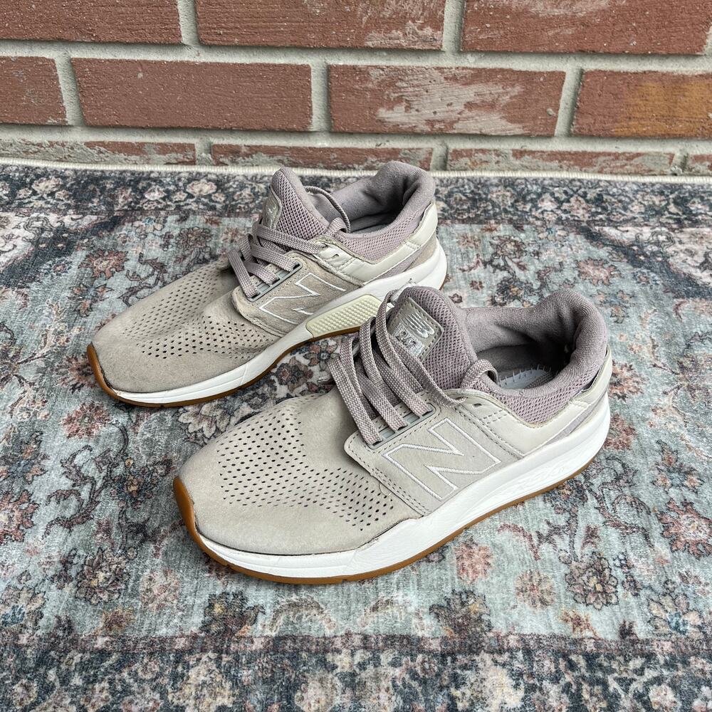 New Balance 247v2 / Women's 7 / Grey Taupe Ivory Suede Casual Shoes WS247PA